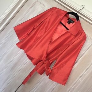 Gorgeous Sunset Orange Satin Top!